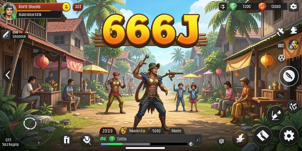 Screenshot gameplay 666J dengan tampilan karakter dan dunia virtual yang menarik.