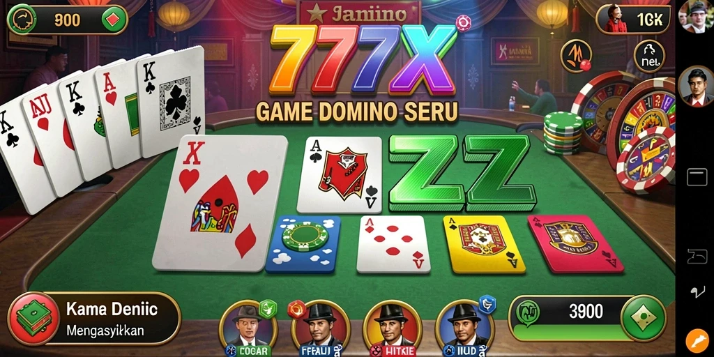 Screenshot gameplay 777ZX menampilkan keseruan bermain Domino.