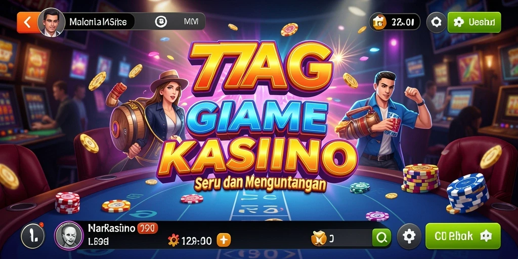 Screenshot 77AG menampilkan gameplay Kasino yang mendebarkan.