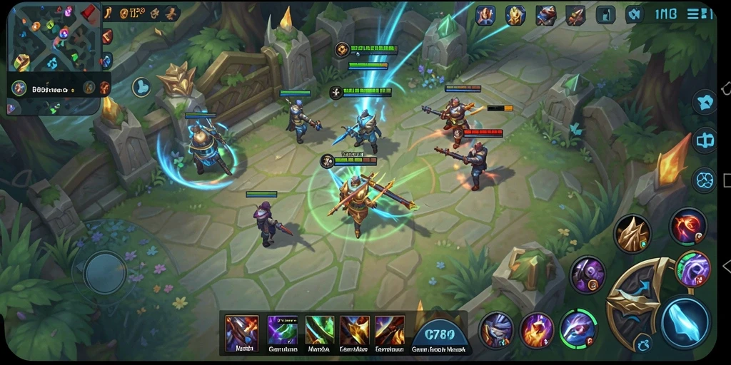 Menampilkan gameplay seru dan strategi dalam C789 MOBA.