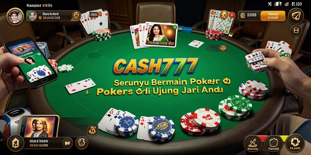 Tampilan menakjubkan dari CASH777 saat bermain Poker di layar Anda.