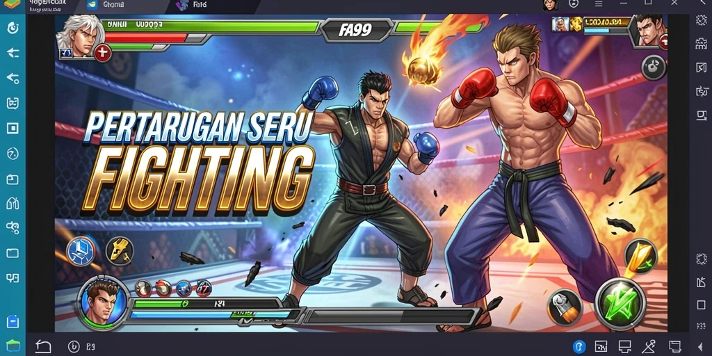 Gameplay seru dalam FA99 dengan pertarungan yang mendebarkan.