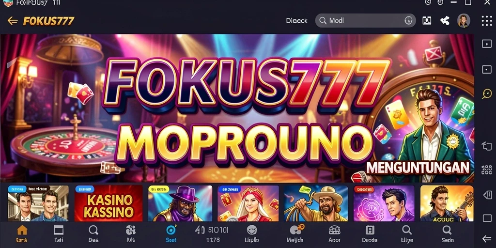 Screenshot FOKUS777 menampilkan gameplay yang menarik dalam suasana Kasino.