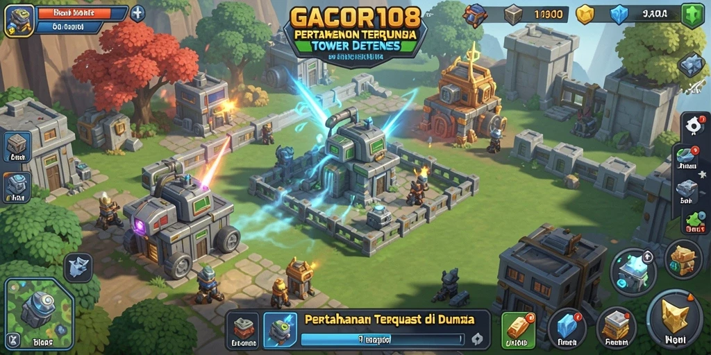 Tampilan gameplay GACOR108 dengan aksi Tower Defense yang menegangkan.