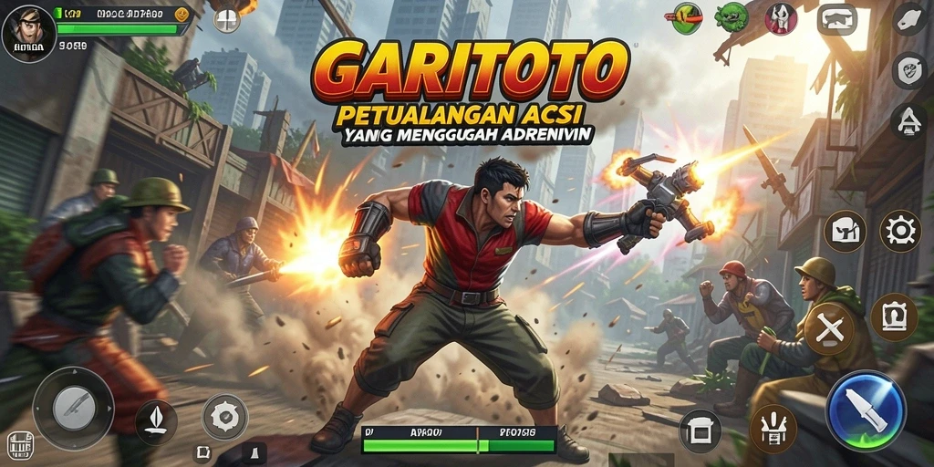 Gameplay dinamis GARITOTO dengan aksi mendebarkan.