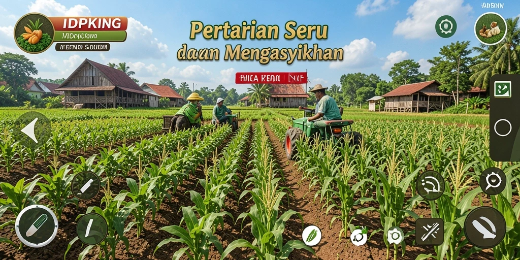 Tampilan gameplay seru dalam game pertanian IDPKING.
