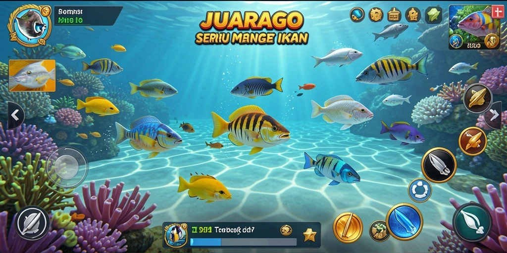 Screenshot JUARAGO menampilkan aksi seru Tembak Ikan.