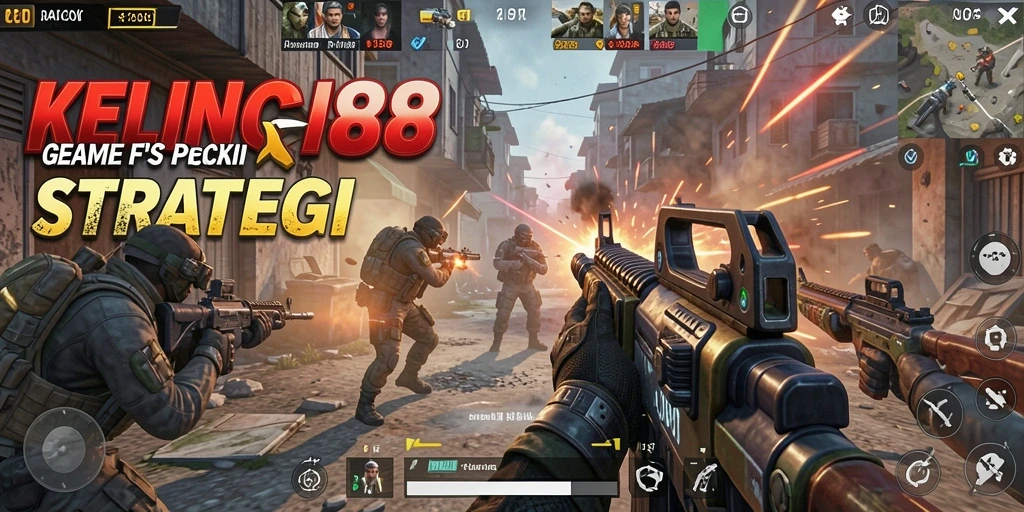Tangkapan layar gameplay KELINCI88 menampilkan aksi tembak-menembak yang intens.