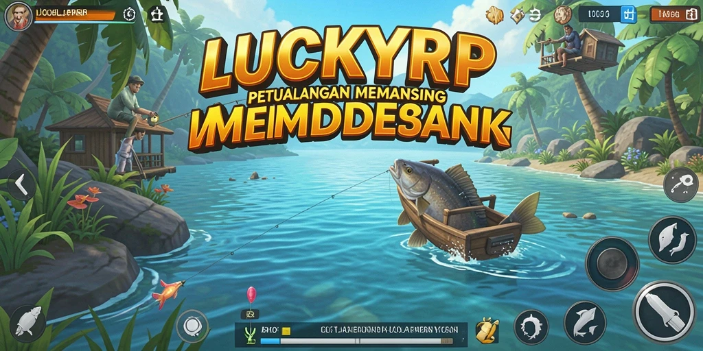 Gameplay seru menangkap ikan di LUCKYRP dengan visual menakjubkan.