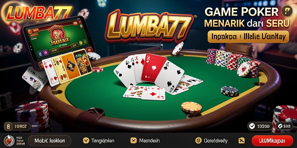 Screenshot gameplay LUMBA77 yang menampilkan suasana poker yang seru.