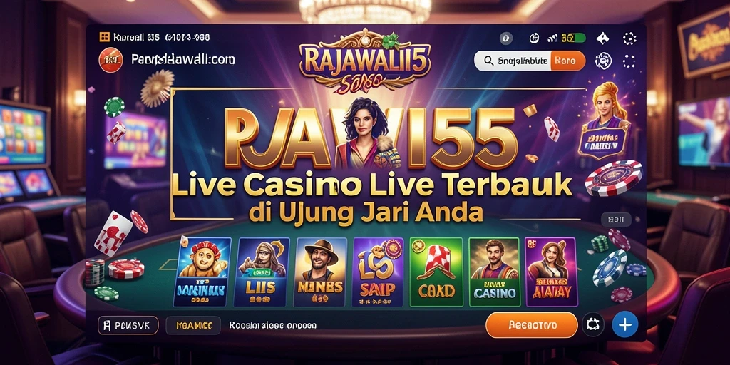Tampilan gameplay Live Casino RAJAWALI55 yang mendebarkan dan interaktif.