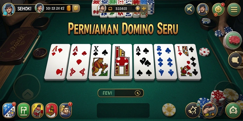 Tampilan gameplay seru dalam SEHOKI dengan aksi Domino yang menegangkan.