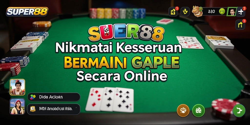 Screenshot gameplay Gaple yang seru dan interaktif.