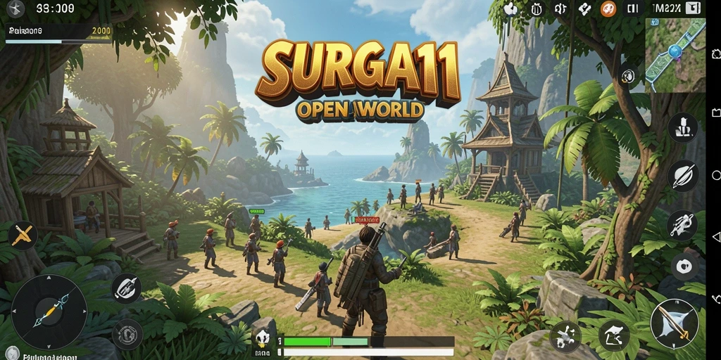 Tampilan gameplay mengesankan di dunia terbuka SURGA11.