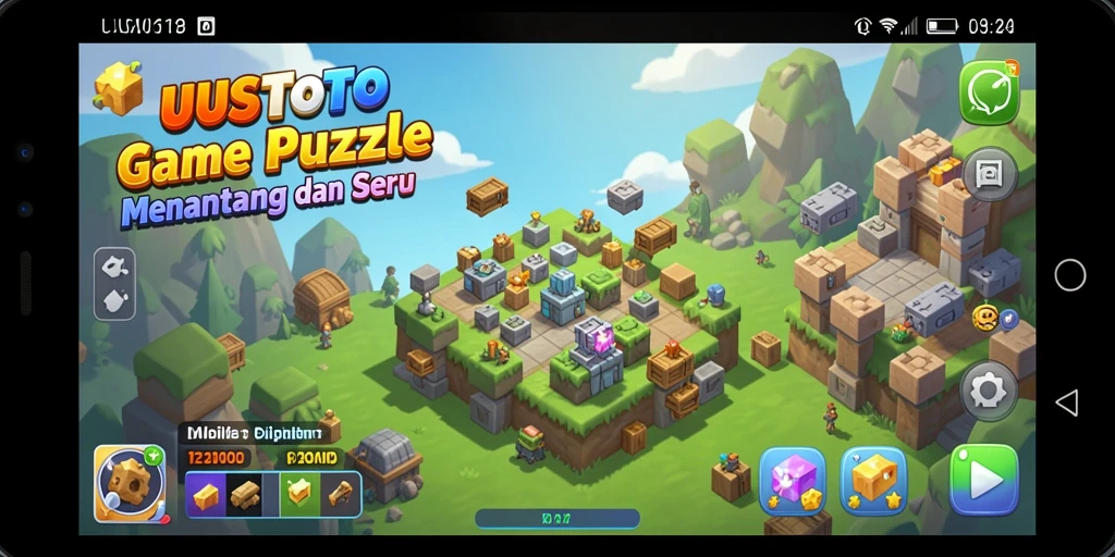 Tampilan seru gameplay UUSTOTO yang menantang.